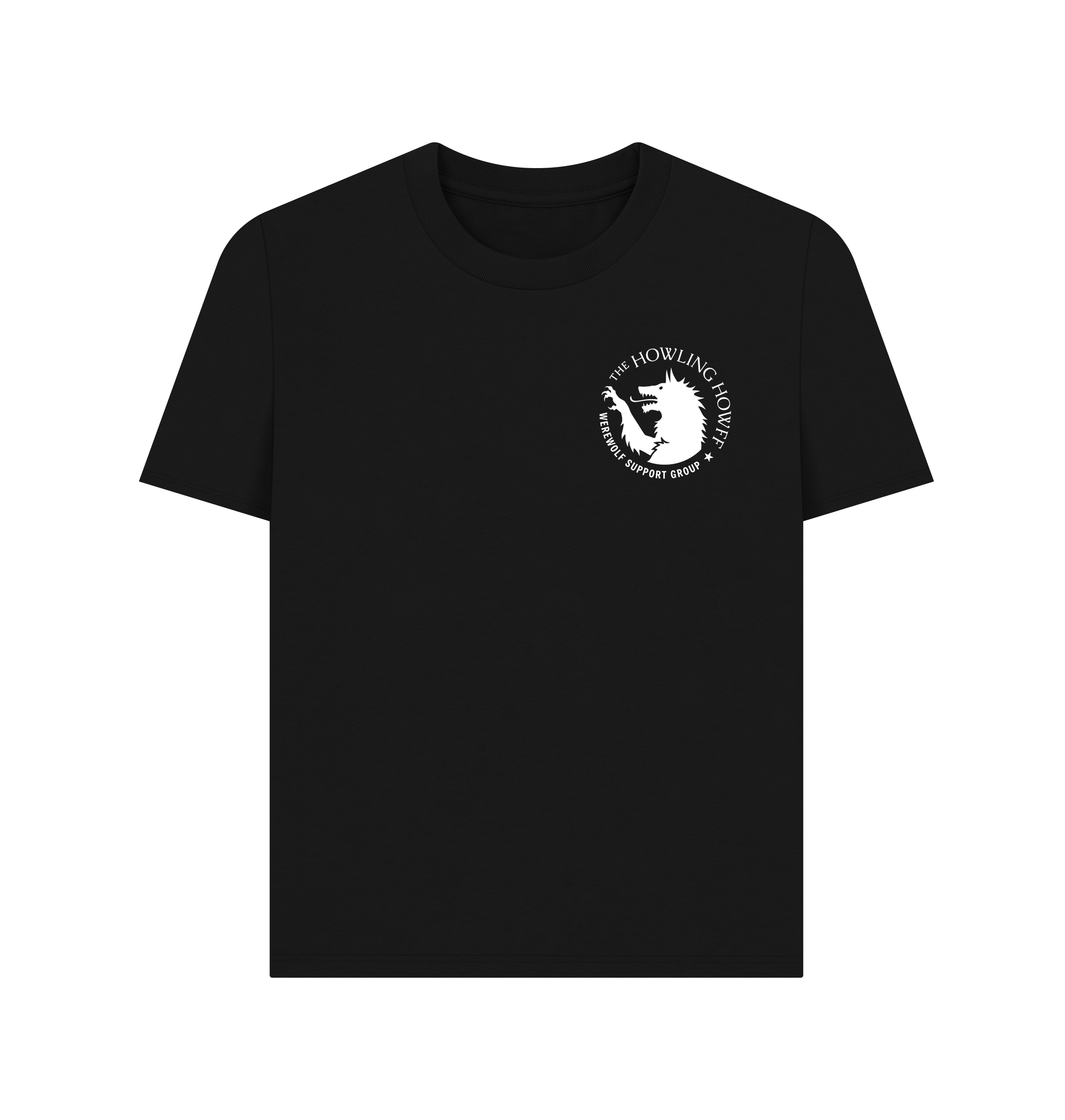 Black Printed T-shirt Front