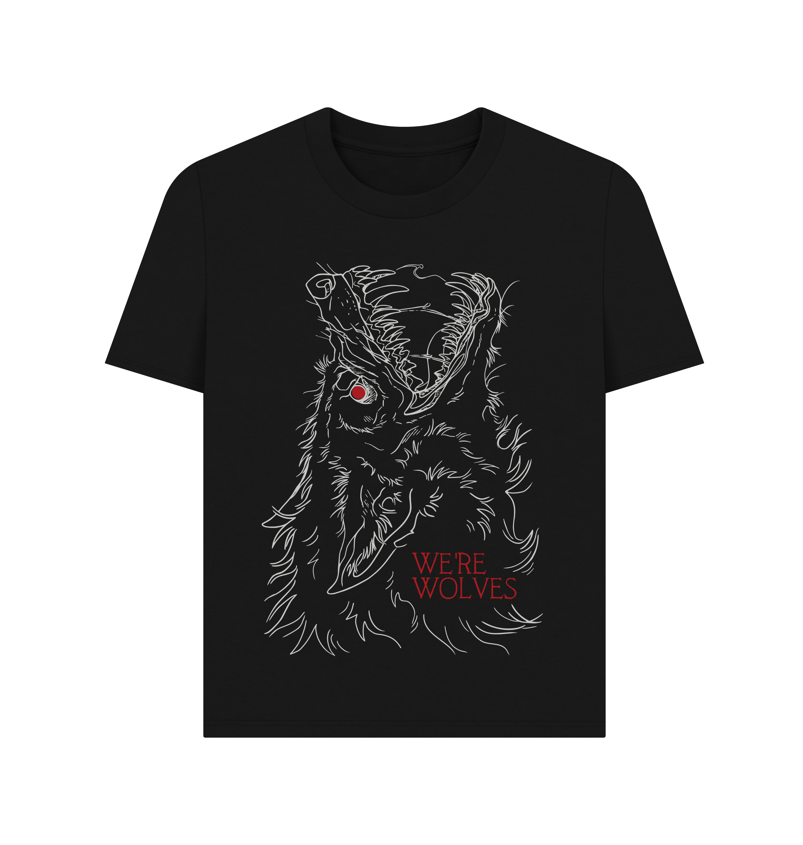 Black Printed T-shirt Front