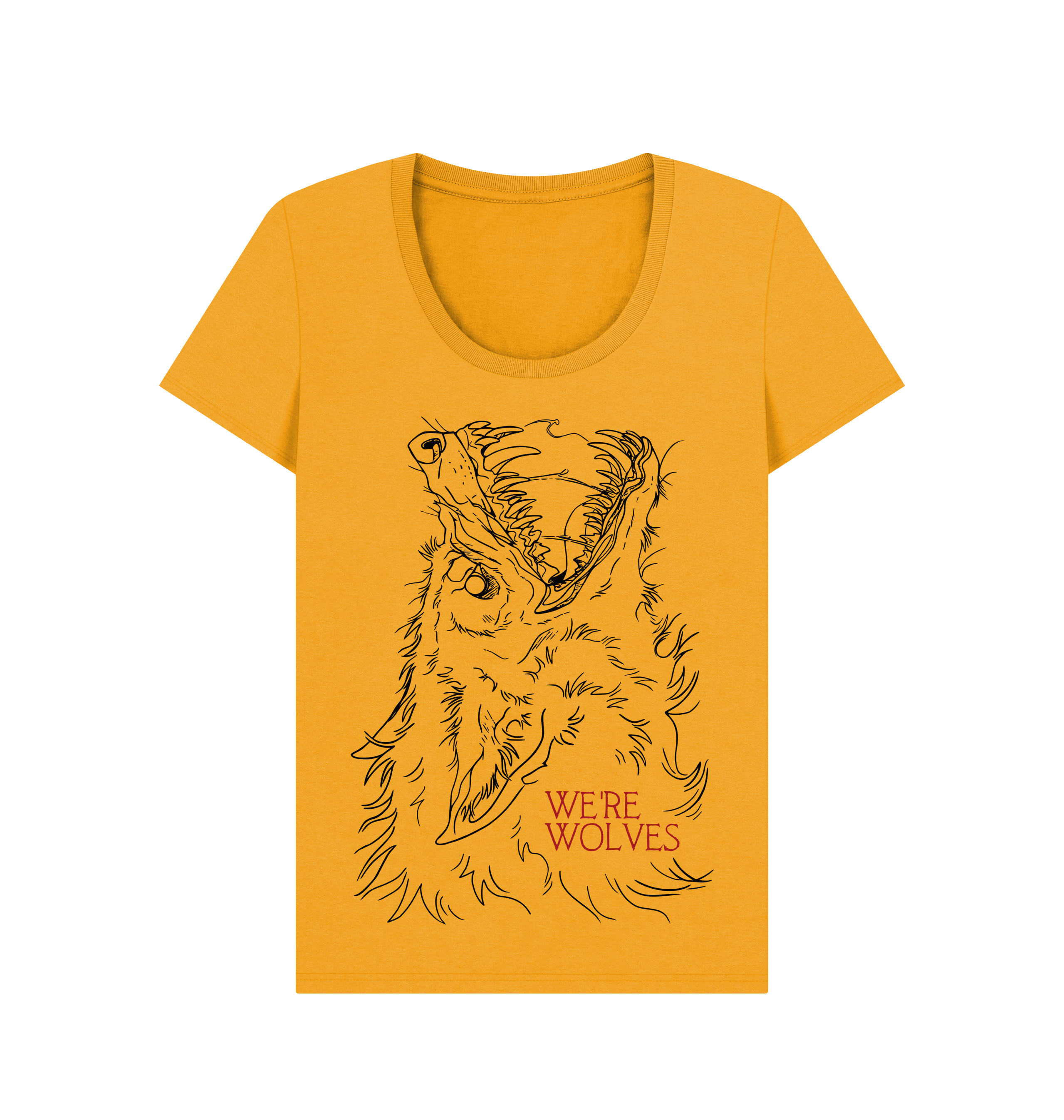 Mustard Printed T-shirt Front
