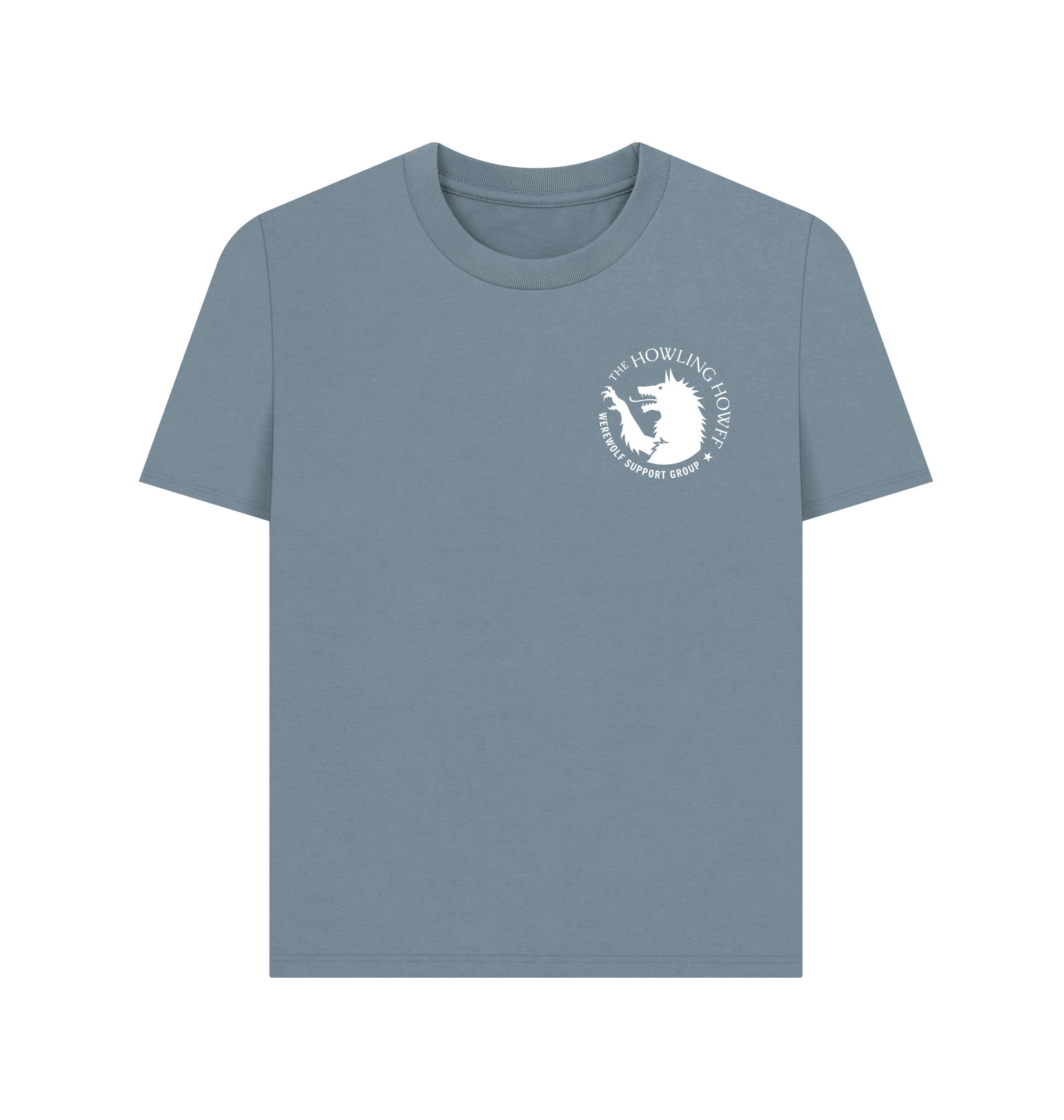 Stone Blue Printed T-shirt Front