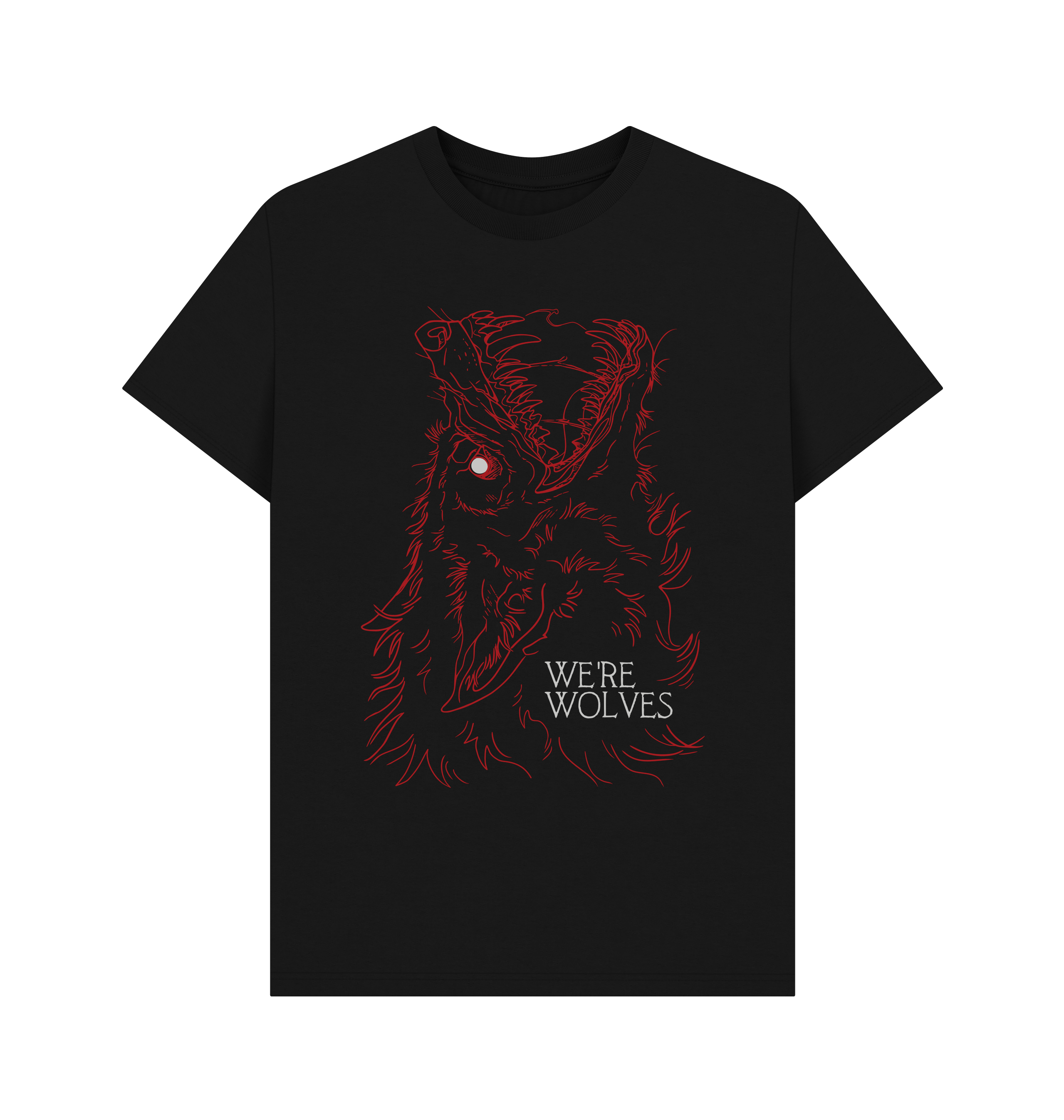 Black Printed T-shirt Front
