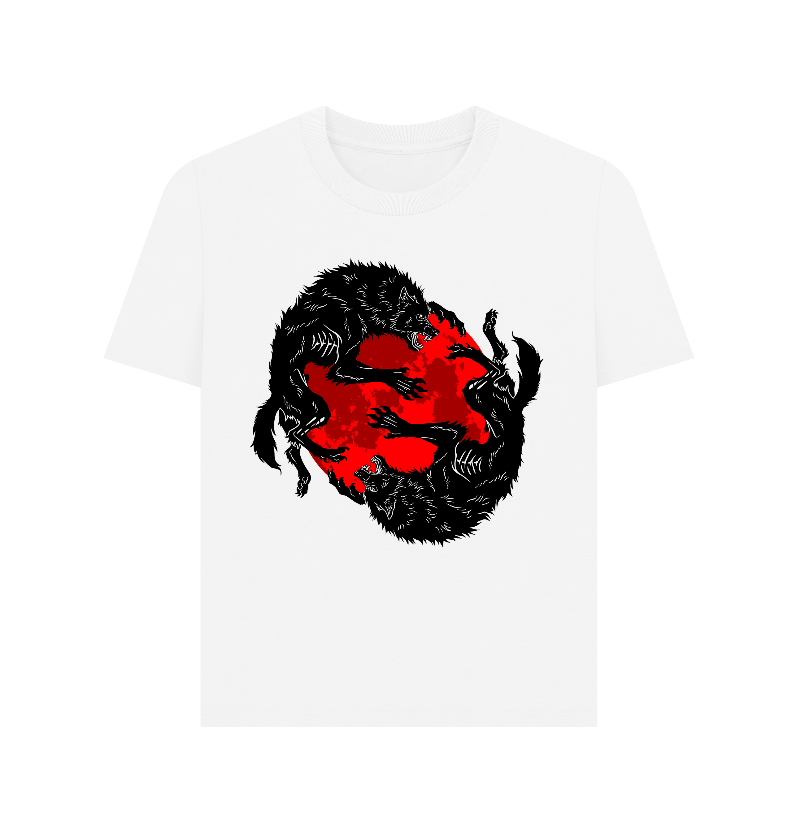 White Printed T-shirt Front