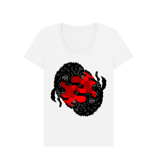White Printed T-shirt Front
