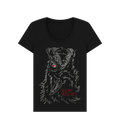 Black Printed T-shirt Front