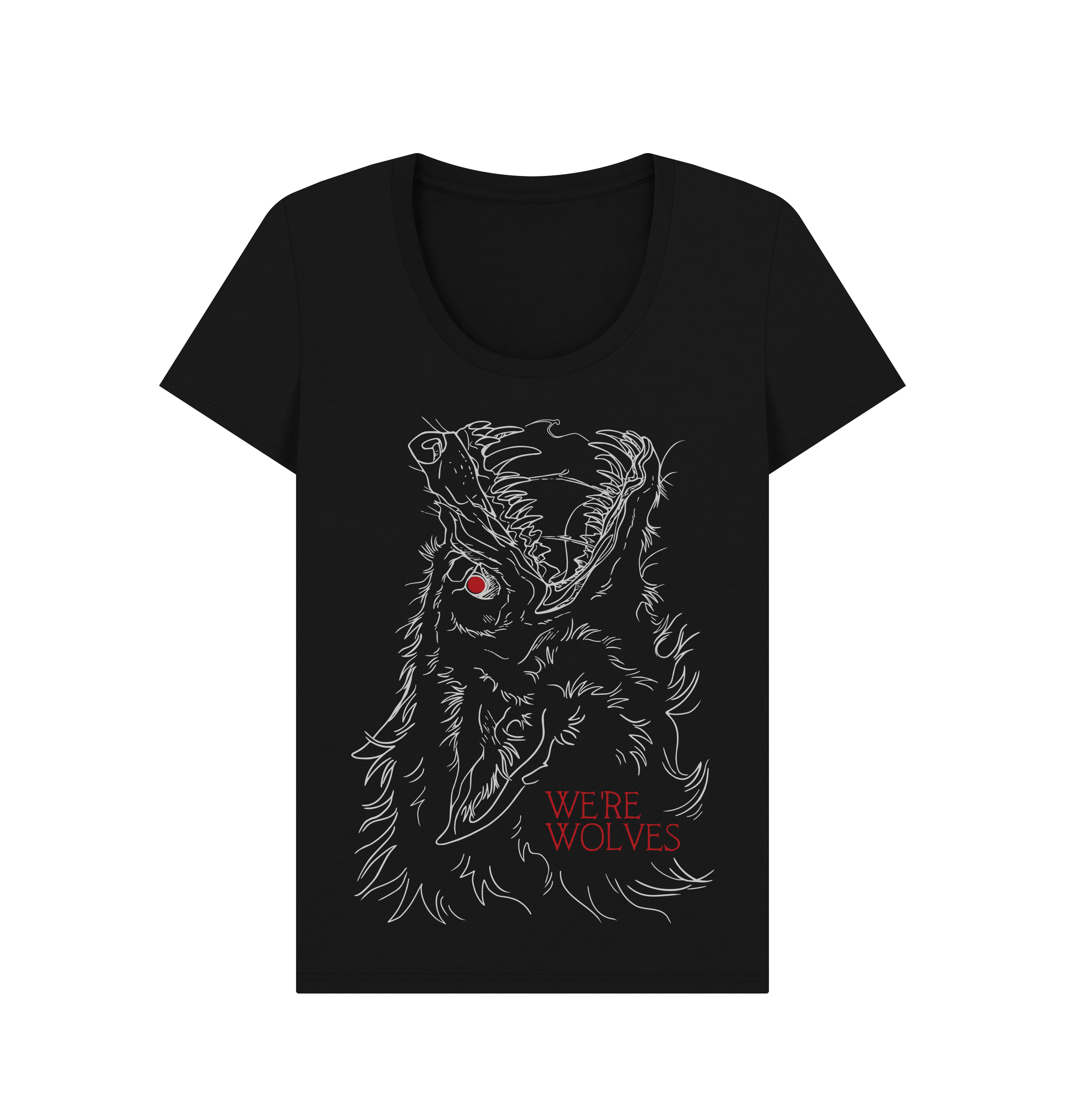 Black Printed T-shirt Front