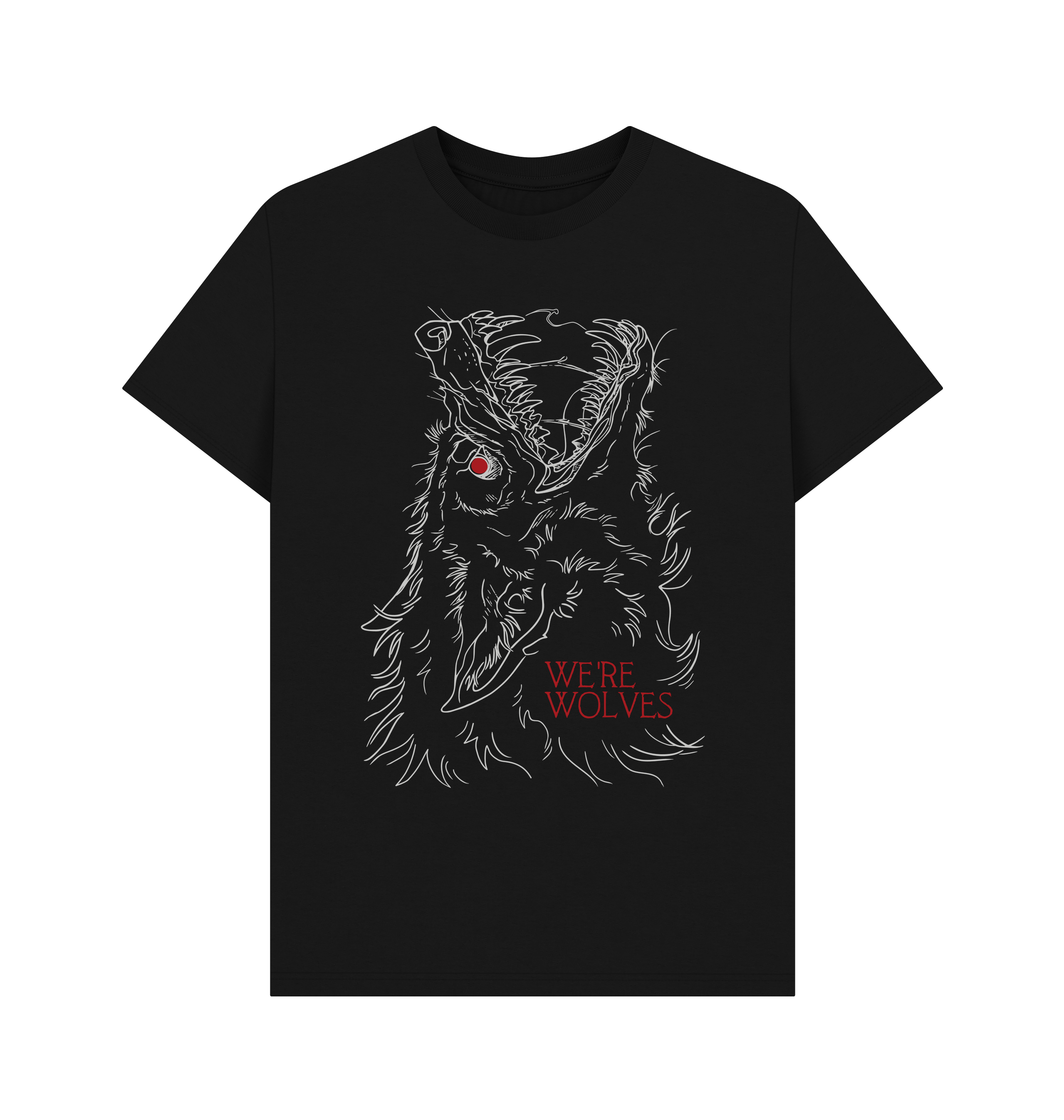 Black Printed T-shirt Front
