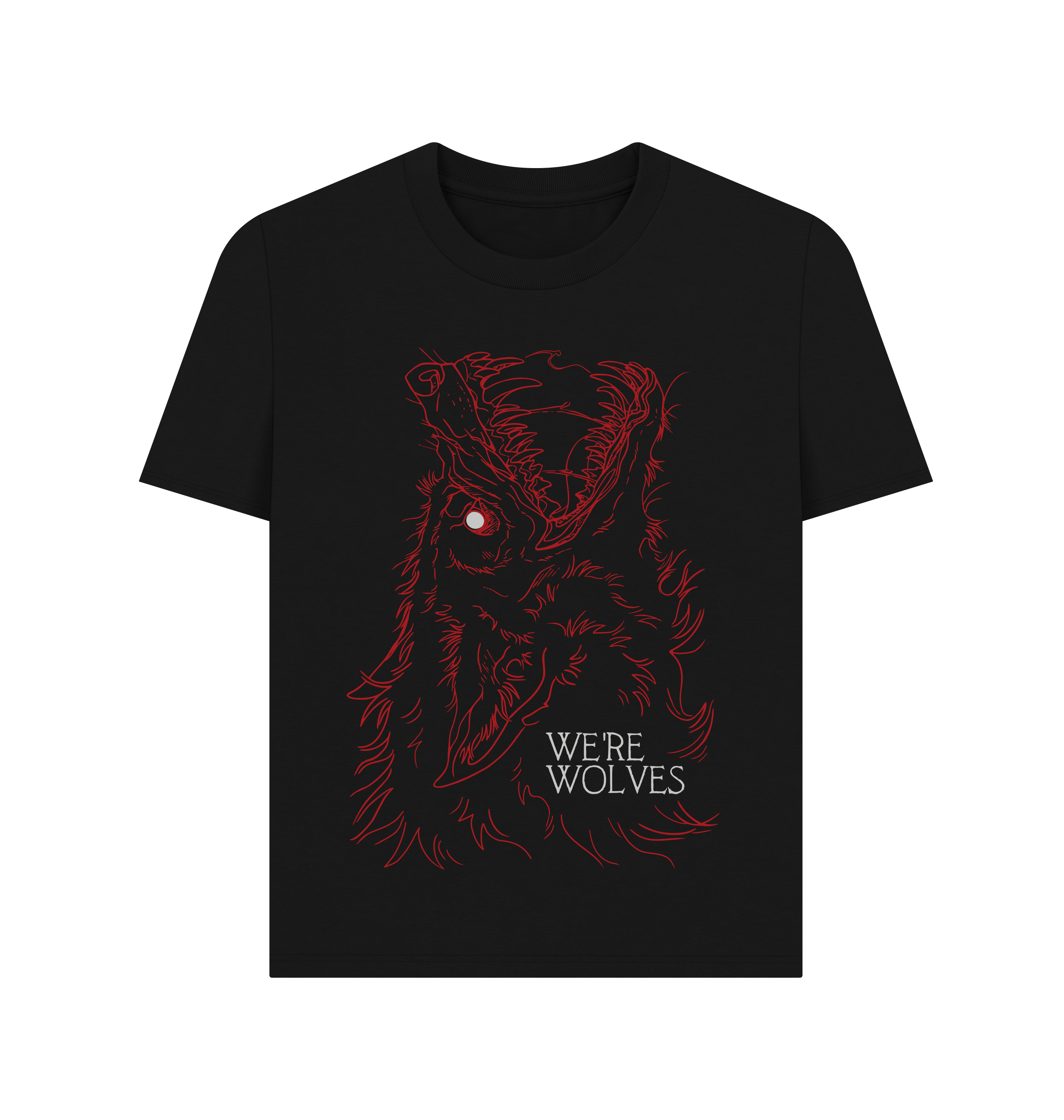 Black Printed T-shirt Front