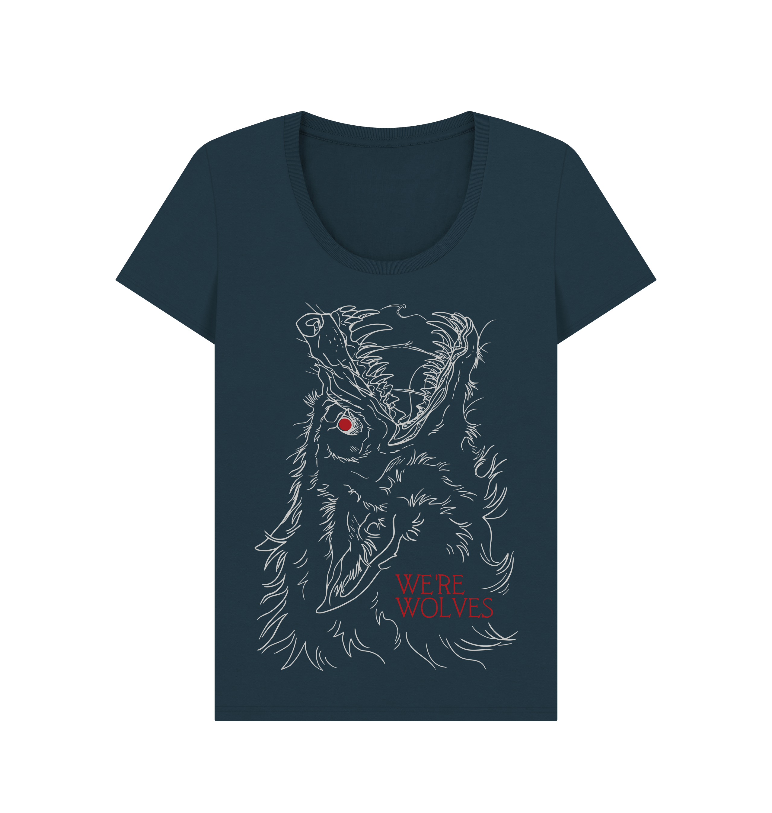 Denim Blue Printed T-shirt Front