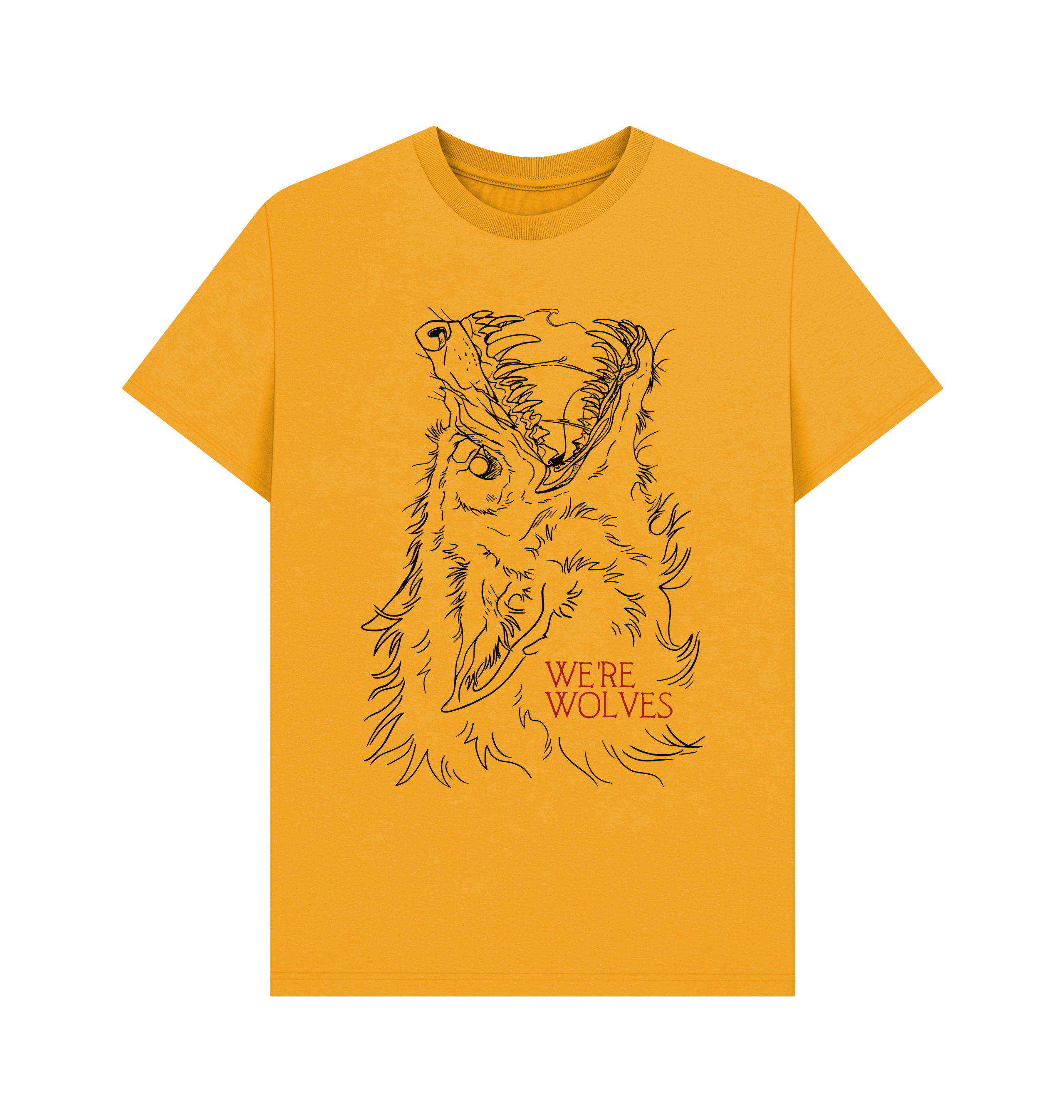 Mustard Printed T-shirt Front