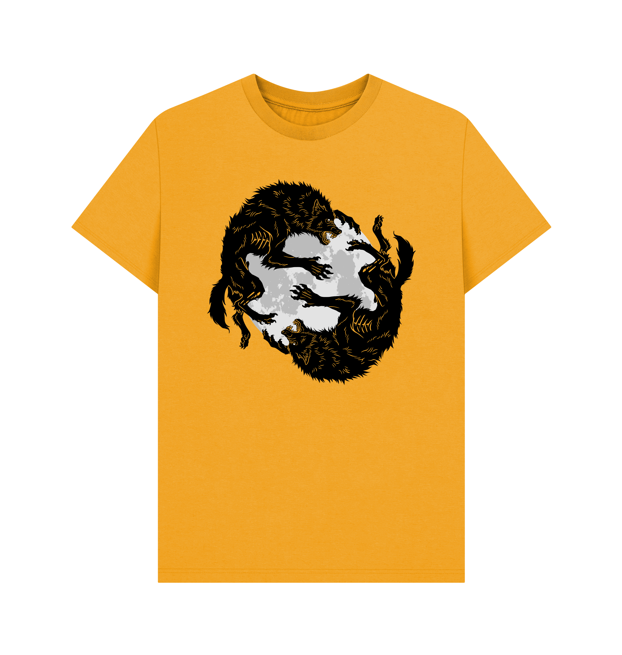 Mustard Printed T-shirt Front