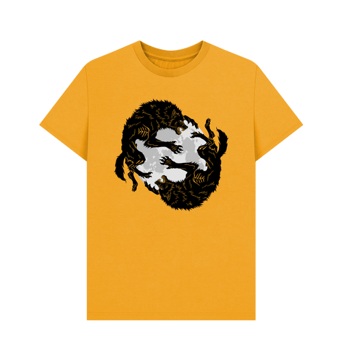 Mustard Printed T-shirt Front