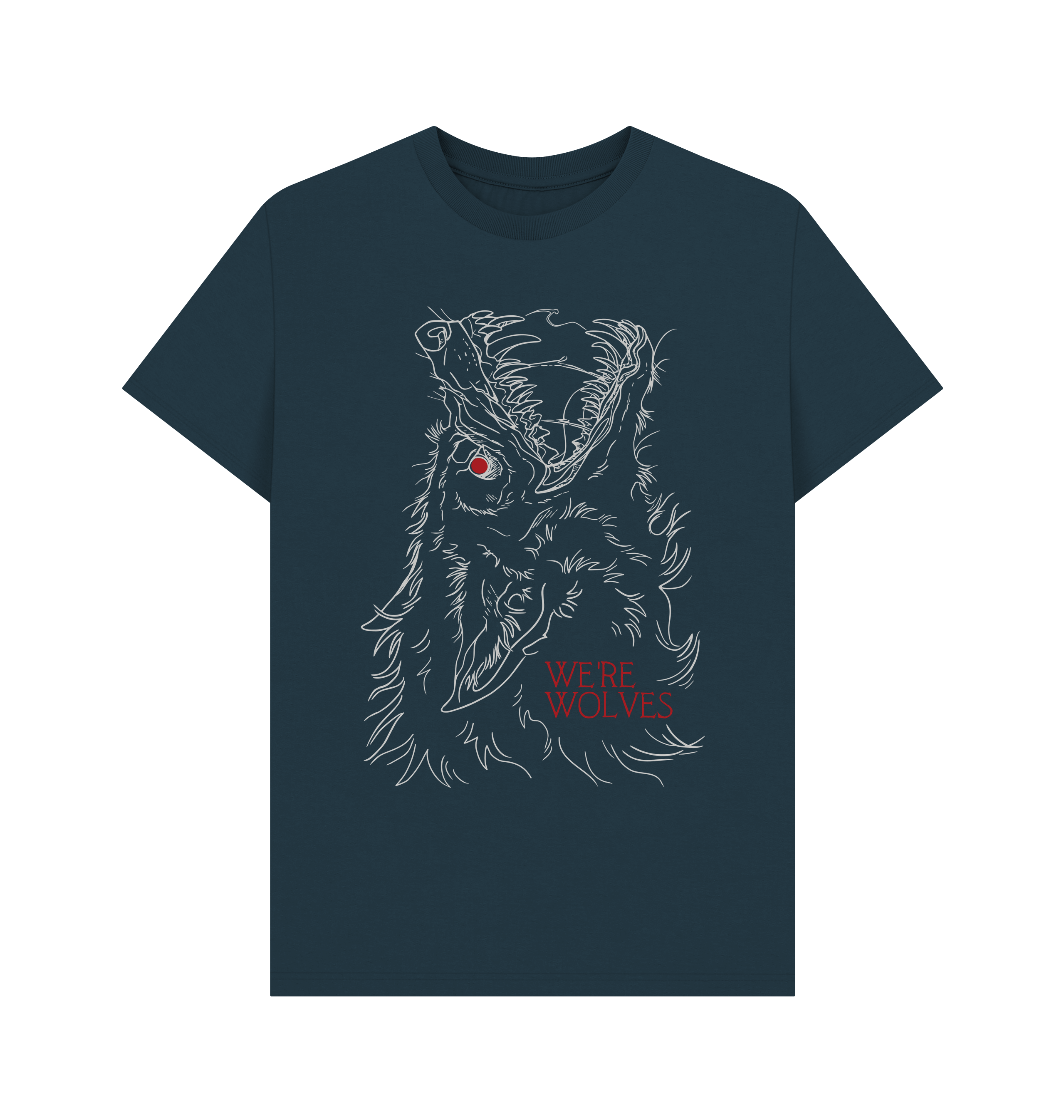 Denim Blue Printed T-shirt Front