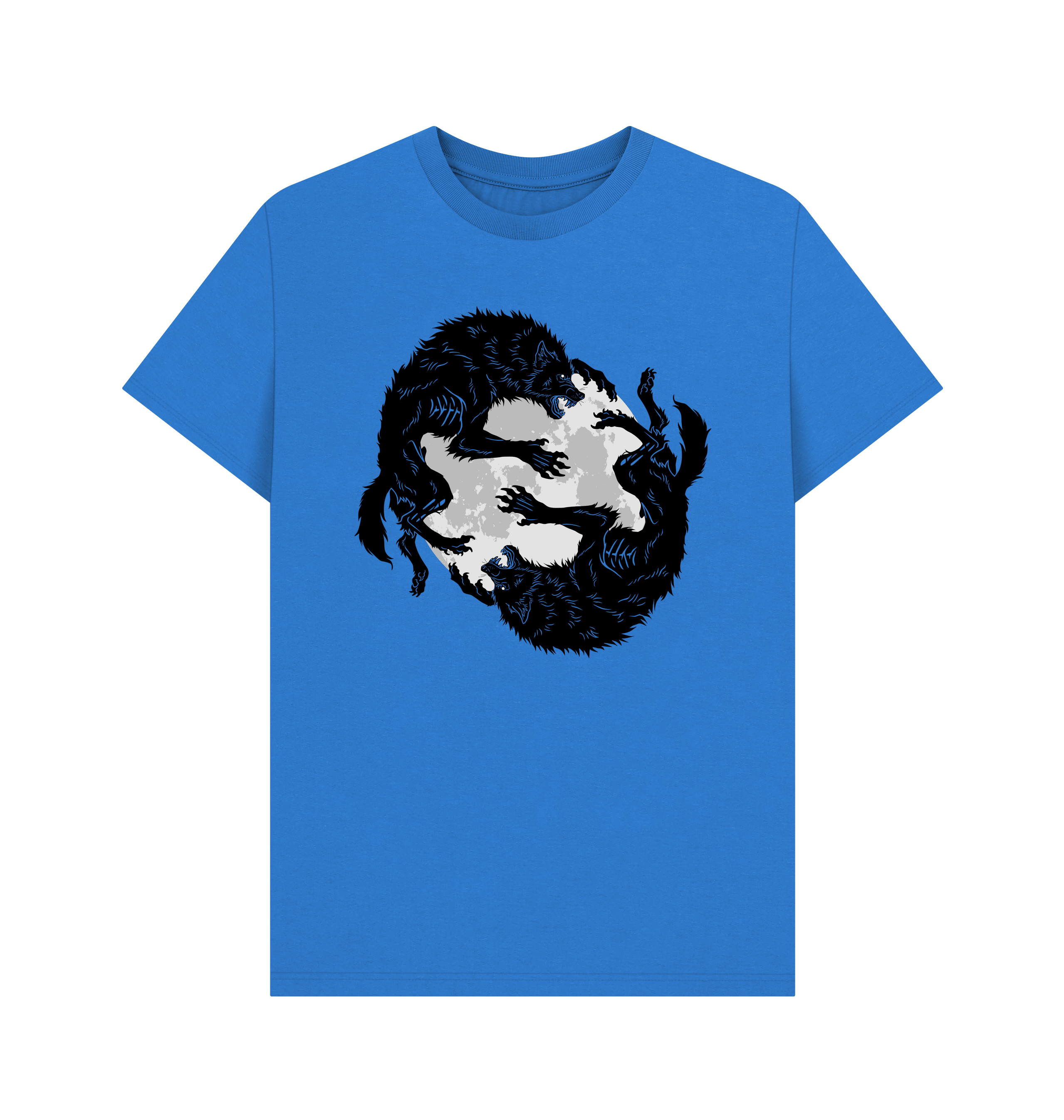 Bright Blue Printed T-shirt Front