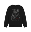 Black Printed Sweater Front