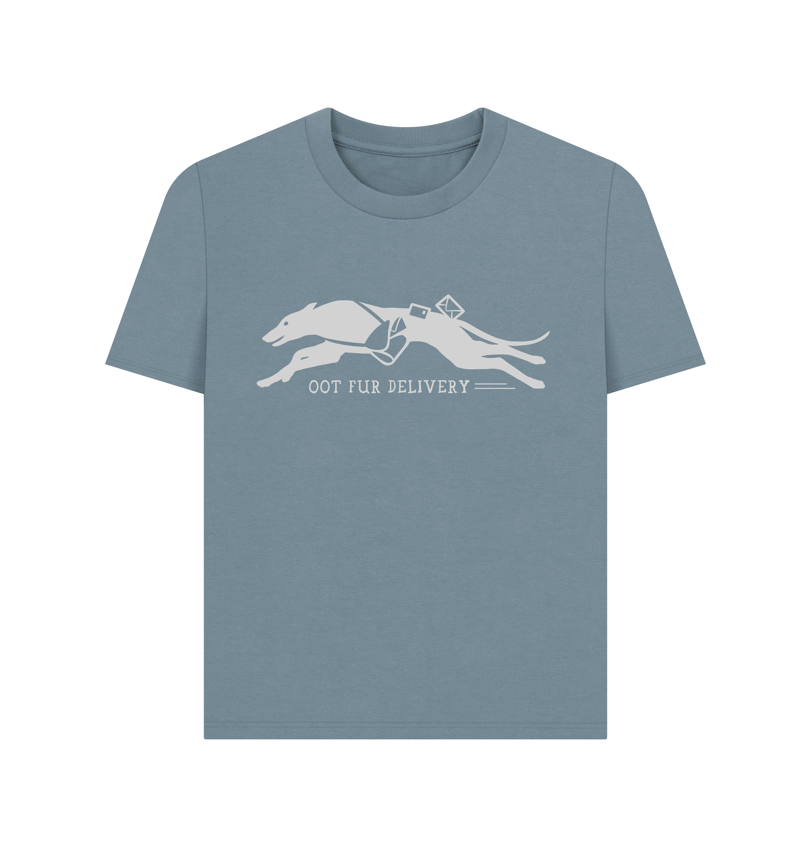 Stone Blue Printed T-shirt Front