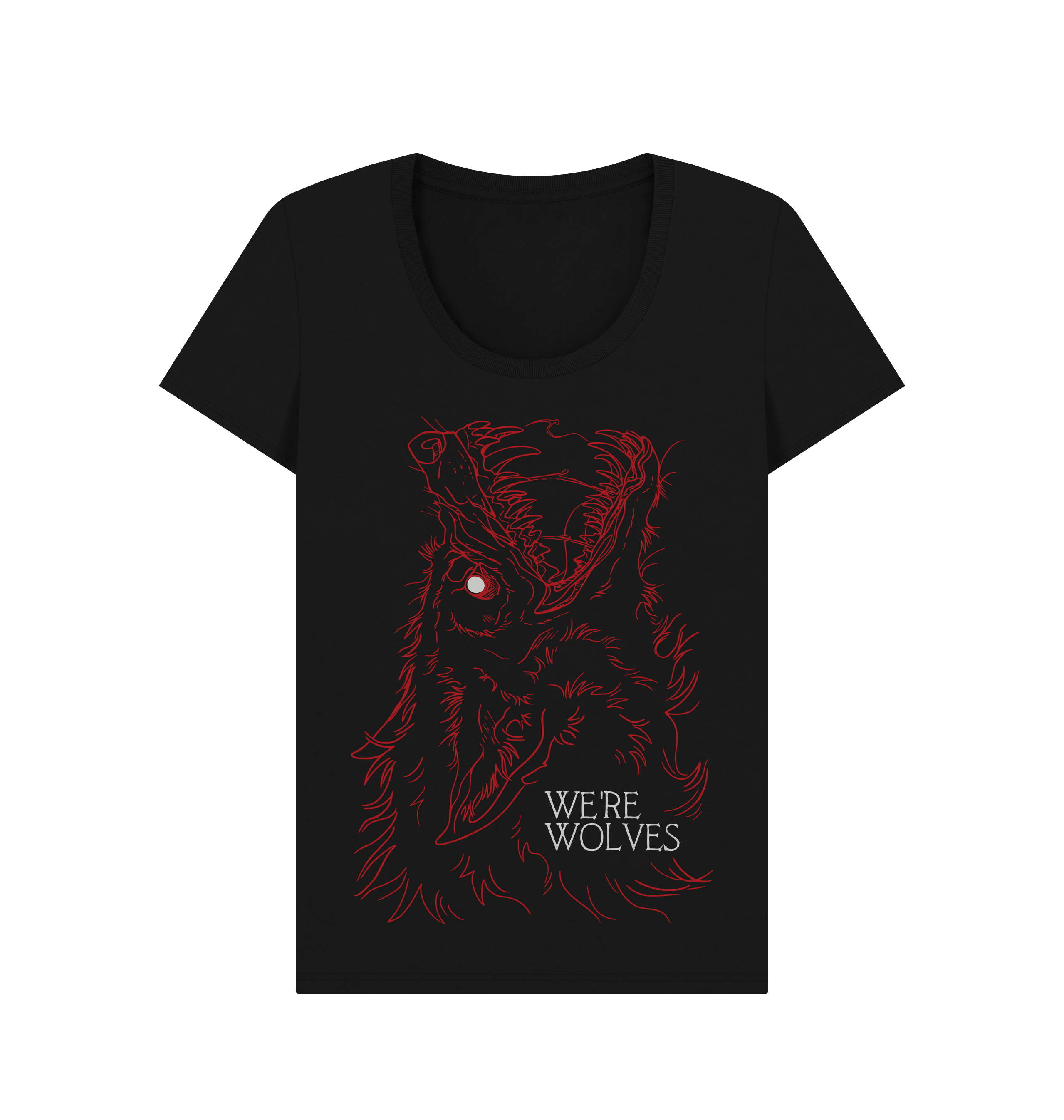 Black Printed T-shirt Front